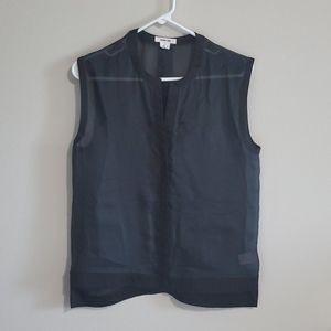 Helmut Lang sheer silk sleeveless top